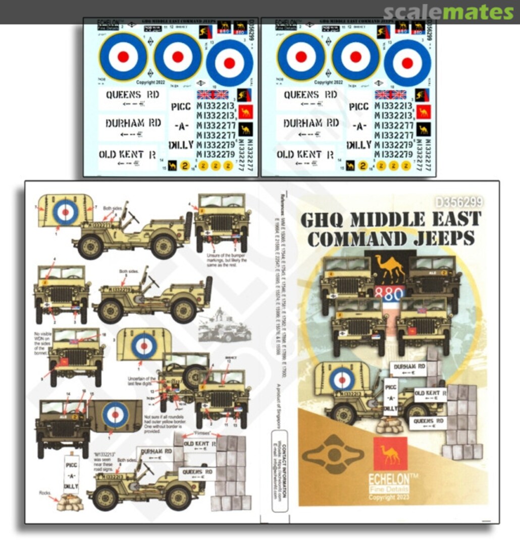 Boxart GHQ Middle East Command Jeeps D356299 Echelon Fine Details Boxart GHQ Middle East Command Jeeps D356299 Echelon Fine Details