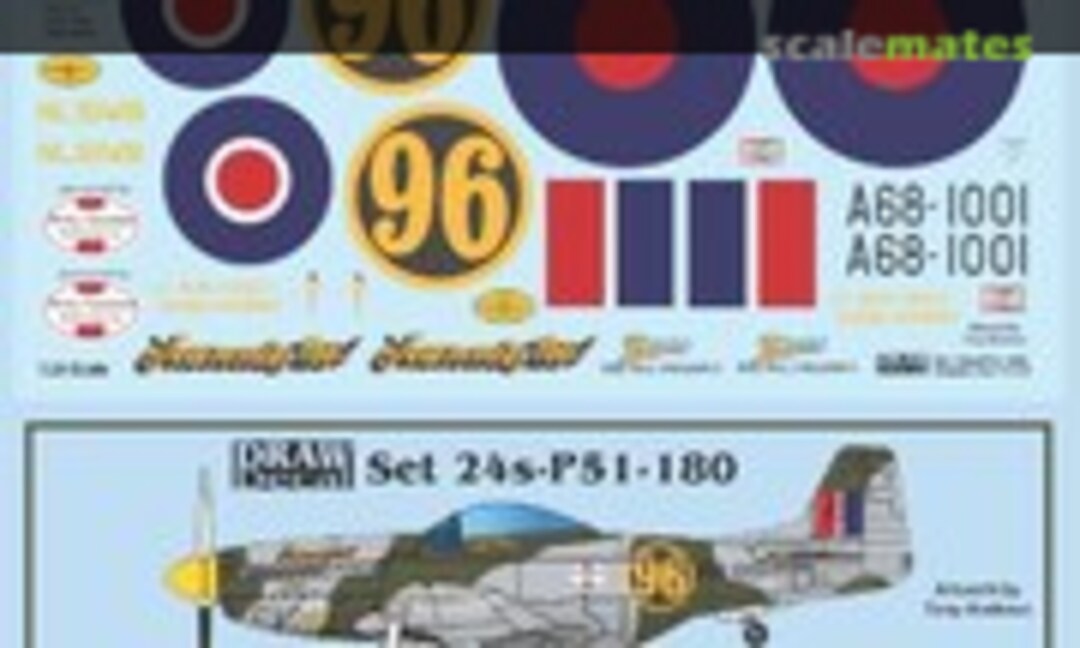 1:24 “Jeannie Too” P-51D (Draw Decal 24-P51-180) 24-P51-180