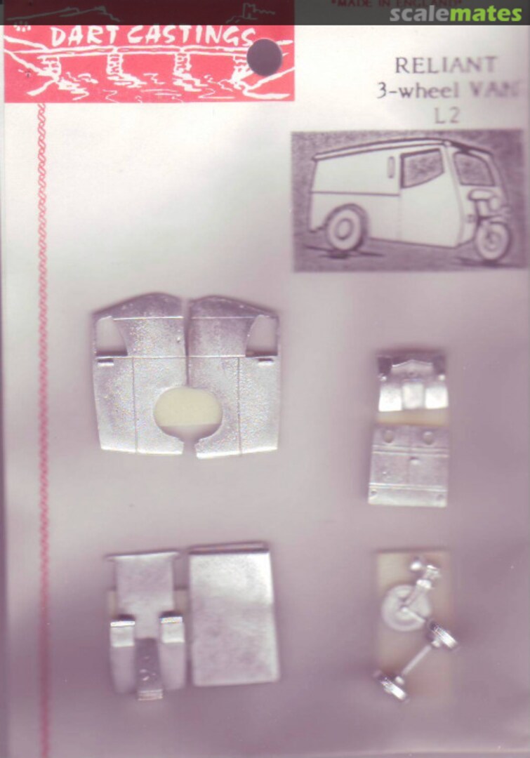 Boxart Reliant 3-wheel van L2 Dart Castings Boxart Reliant 3-wheel van L2 Dart Castings
