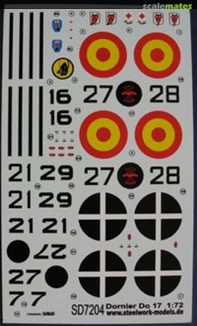 Boxart Dornier Do 17 E & P SD7204 Steelwork Models Boxart Dornier Do 17 E & P SD7204 Steelwork Models