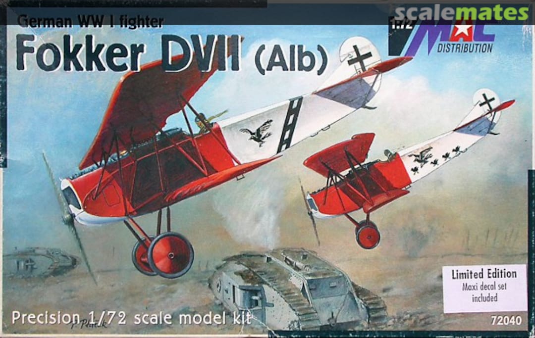 Boxart Fokker DVII (AIb) 72040 MAC Distribution