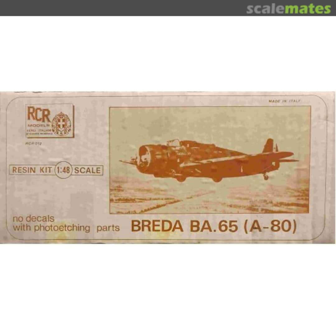 Boxart Breda Ba.65 (A.80) RCR 012 RCR Models Boxart Breda Ba.65 (A.80) RCR 012 RCR Models