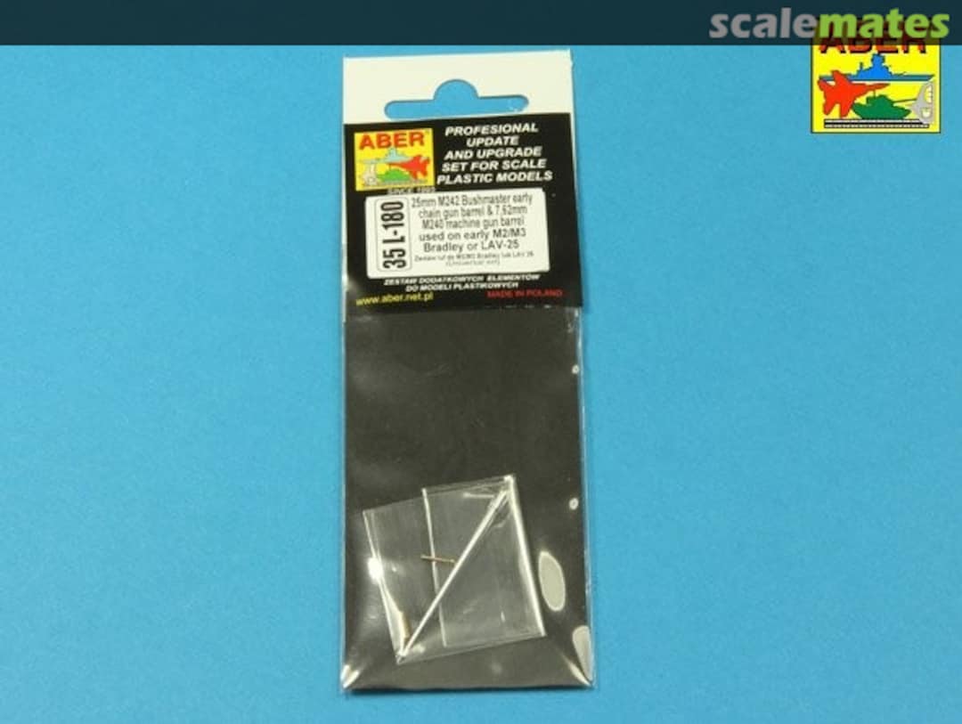 Boxart 25mm M242 Bushmaster Early Chain Gun Barrel & 7.62mm M240 Machine Gun Barrel 35L180 Aber Boxart 25mm M242 Bushmaster Early Chain Gun Barrel & 7.62mm M240 Machine Gun Barrel 35L180 Aber