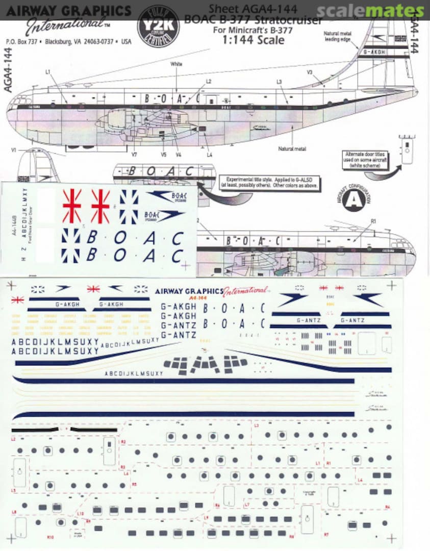 Boxart BOAC B-377 Stratocruiser AGA4-144 Liveries Unlimited/Airway Graphics Boxart BOAC B-377 Stratocruiser AGA4-144 Liveries Unlimited/Airway Graphics