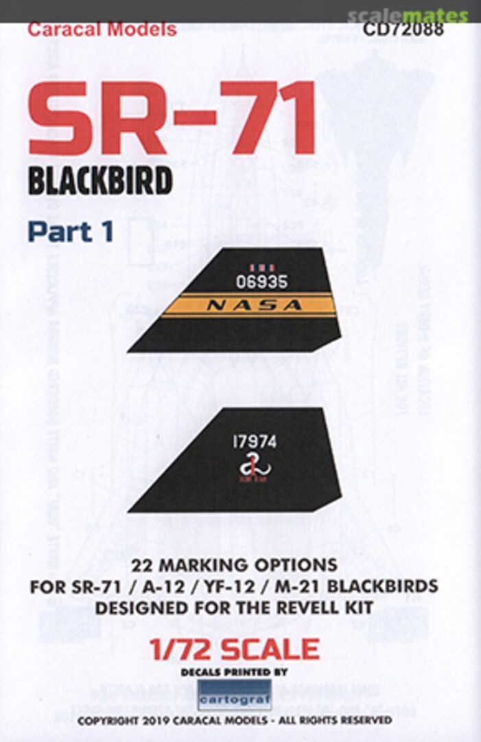 Boxart SR-71 Blackbird Part 1 CD72088 Caracal Models Boxart SR-71 Blackbird Part 1 CD72088 Caracal Models