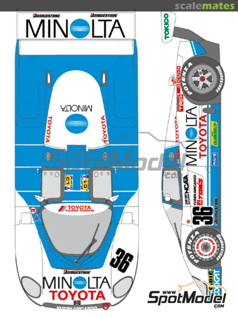 Boxart Toyota 88C Group C Minolta #36 SHK-D406 Shunko Models