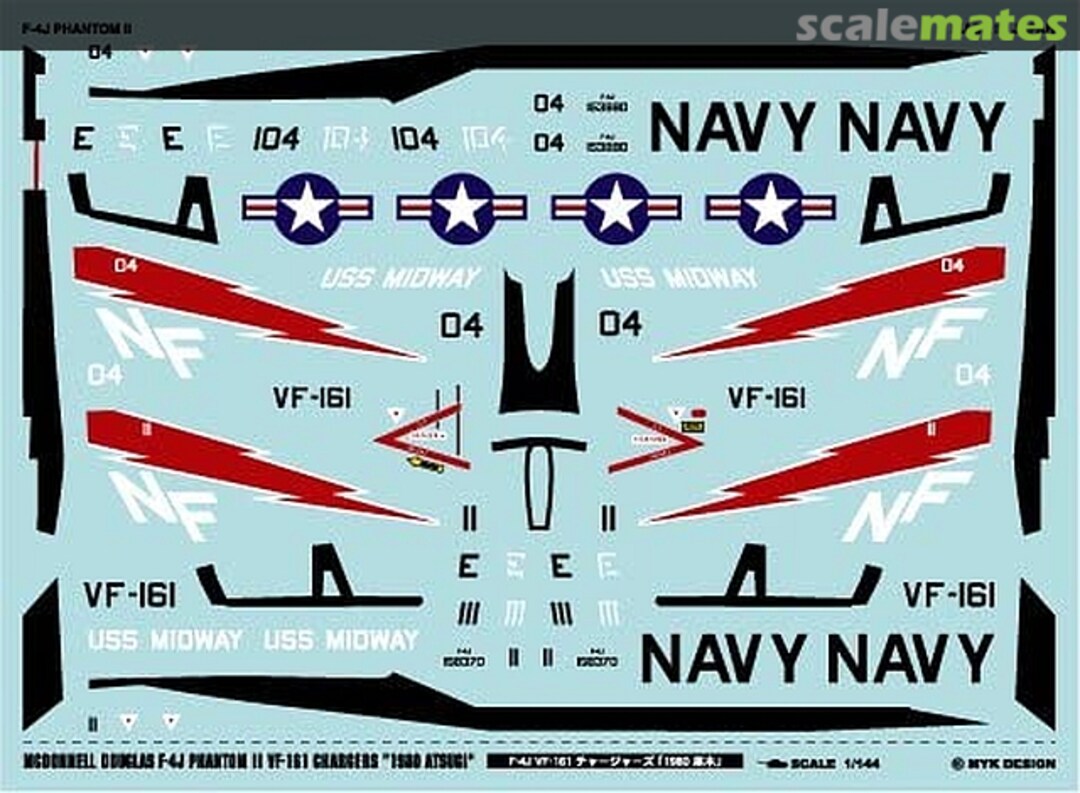 Boxart US Navy F-4J Phantom II VF-161 Chargers [1980 Atsugi] A-558 MYK Design