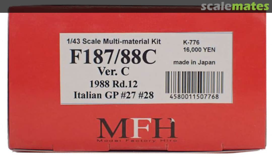 Boxart Ferrari F1 87 K-776 Model Factory Hiro