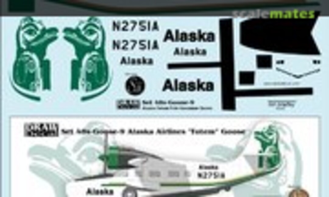 1:48 Alaska Airlines "Totem Pole" Grumman Goose (Draw Decal 48-Goose-9) 48-Goose-9