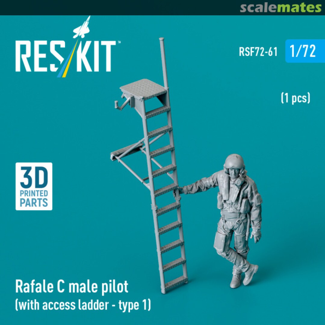 Boxart Rafale C male pilot (with access ladder - type 1) (1 pcs) RSF72-0061 ResKit Boxart Rafale C male pilot (with access ladder - type 1) (1 pcs) RSF72-0061 ResKit