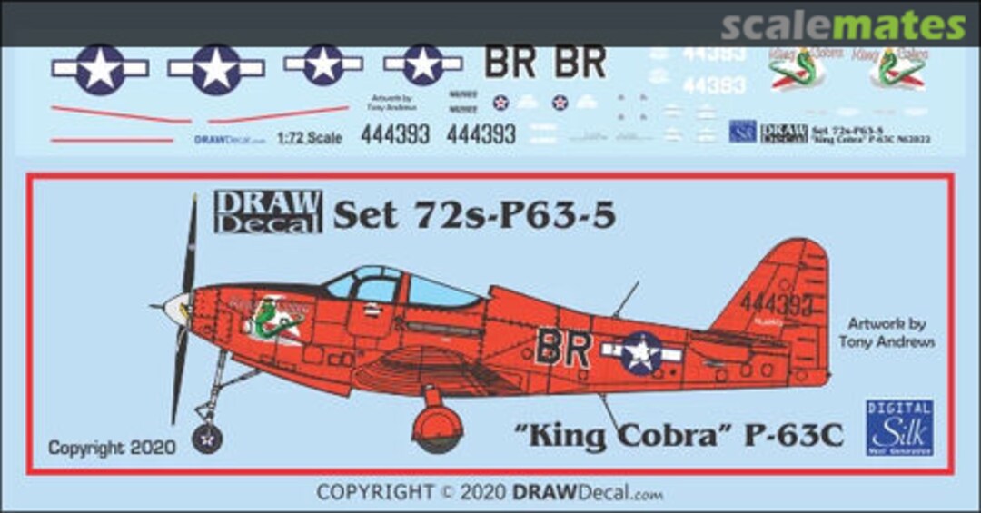 Boxart Bell P-63 C - "King Cobra" 72-P63-05 Draw Decal Boxart Bell P-63 C - "King Cobra" 72-P63-05 Draw Decal
