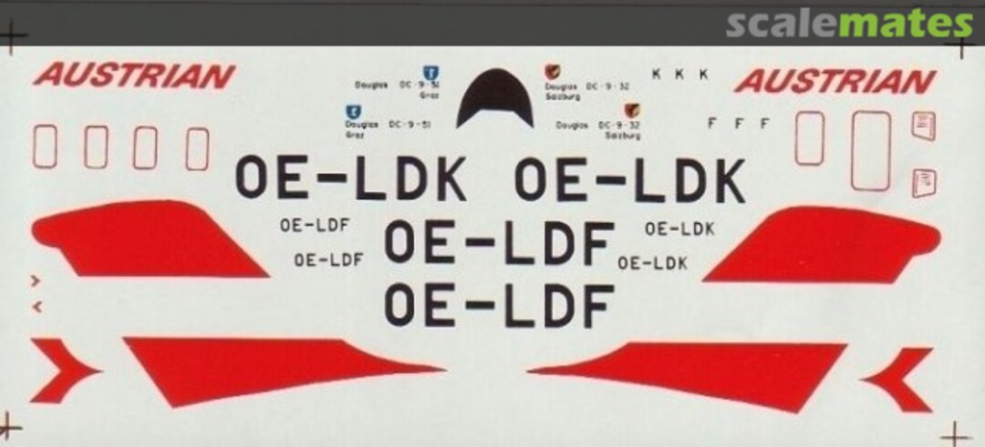Boxart McDonnell Douglas DC-9-30: Austrian Airlines 03 Fowler Aviation Decals Boxart McDonnell Douglas DC-9-30: Austrian Airlines 03 Fowler Aviation Decals