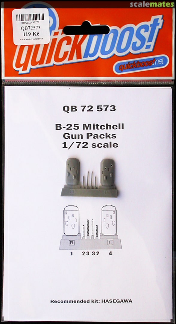 Contents B-25H/J Mitchell - Gun Packs QB 72 573 Quickboost Contents B-25H/J Mitchell - Gun Packs QB 72 573 Quickboost