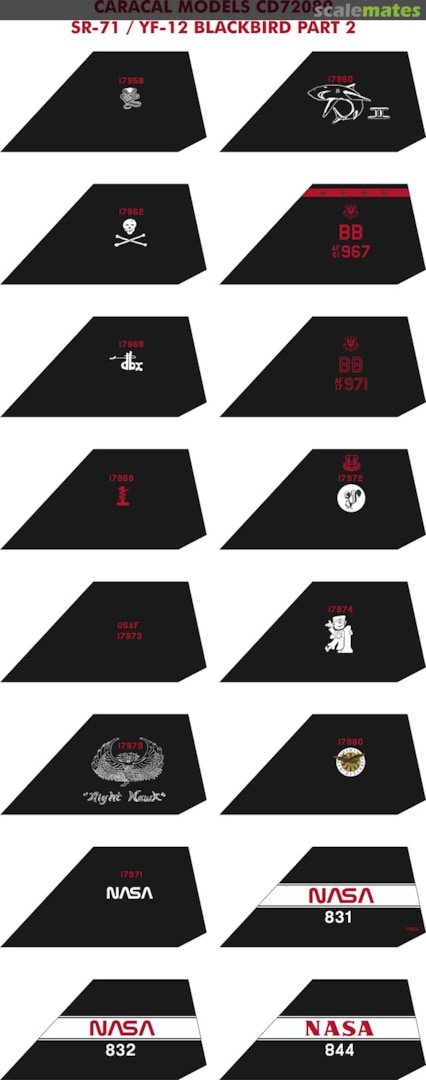 Boxart SR-71 / YF-12 Blackbird Part 2 CD72089 Caracal Models Boxart SR-71 / YF-12 Blackbird Part 2 CD72089 Caracal Models