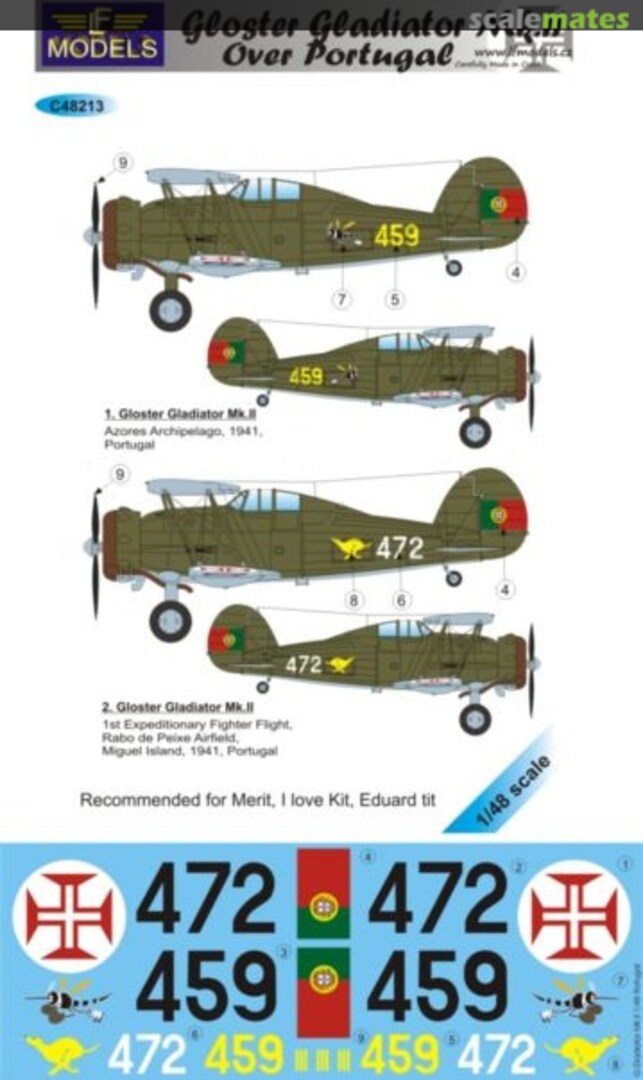 Boxart Gloster Gladiator Mk.II C48213 LF Models