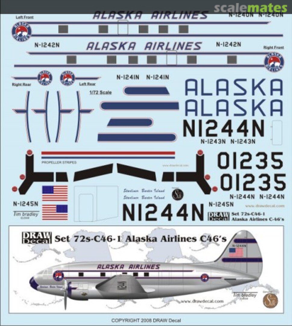 Boxart Curtiss-Wright C-46 72-C46-1 Draw Decal Boxart Curtiss-Wright C-46 72-C46-1 Draw Decal
