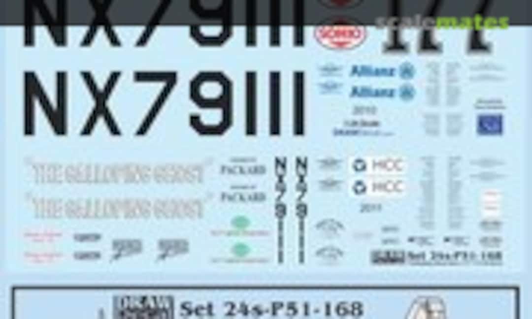 1:24 “Galloping Ghost” P-51D (Draw Decal 24-P51-168) 24-P51-168