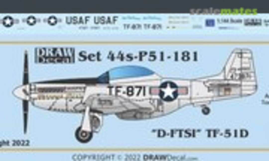 1:144 “TF-871” D-FTSI TF-51D (Draw Decal 44-P51-181) 44-P51-181