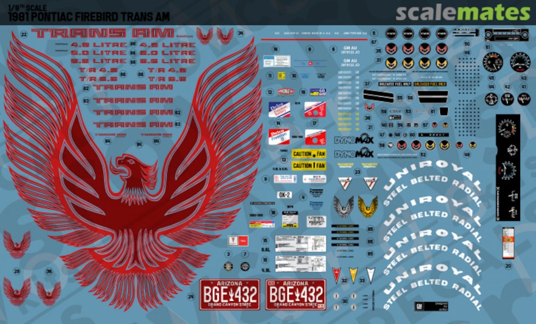 Boxart 1981 Pontiac Firebird Trans Am RKD732-1/8 Rays Kits Decals Boxart 1981 Pontiac Firebird Trans Am RKD732-1/8 Rays Kits Decals