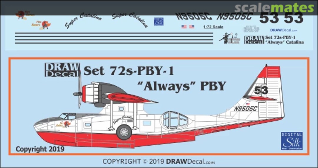 Boxart Consolidated PBY-5 A Catalina from the movie "Always" 72-PBY-01 Draw Decal