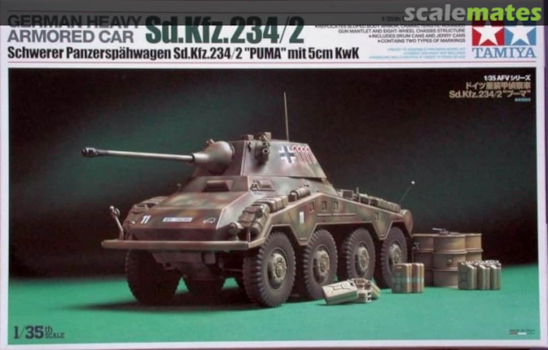 Boxart Sd.Kfz. 234/2 "Puma" mit 5cm KwK 89401 Tamiya Boxart Sd.Kfz. 234/2 "Puma" mit 5cm KwK 89401 Tamiya
