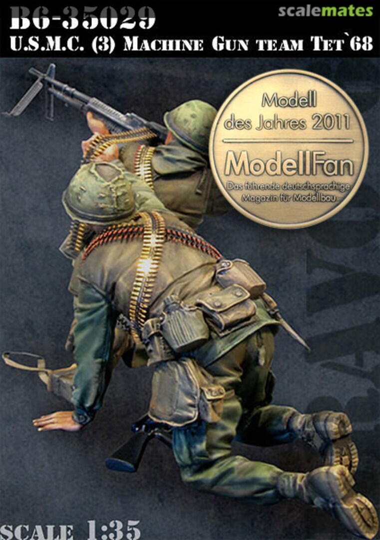 Boxart U.S.M.C. (3) Machine Gun Team B6-35029 Bravo-6 Boxart U.S.M.C. (3) Machine Gun Team B6-35029 Bravo-6