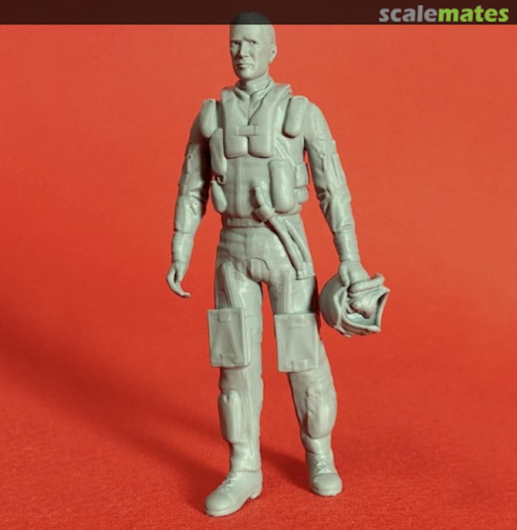 Boxart JAS Gripen pilot, with the helmet in his hand 48-P-005 Pilot Replicas Boxart JAS Gripen pilot, with the helmet in his hand 48-P-005 Pilot Replicas