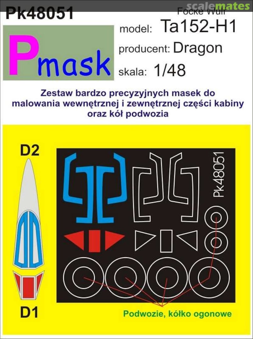 Boxart Focke Wulf Ta152H-1 PK48051 Pmask Boxart Focke Wulf Ta152H-1 PK48051 Pmask
