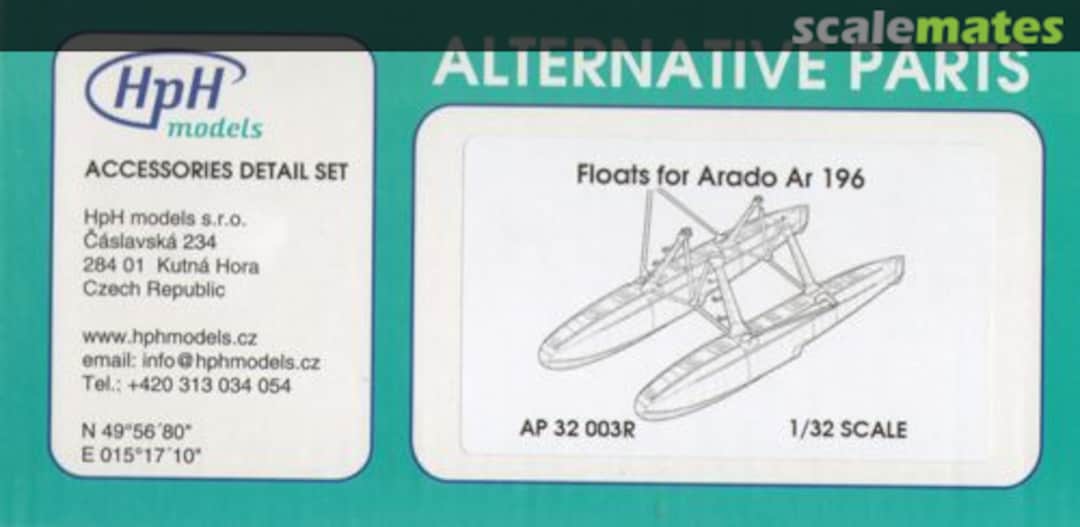 Boxart Arado Ar 196 Floats AP 32 003R HpH models Boxart Arado Ar 196 Floats AP 32 003R HpH models