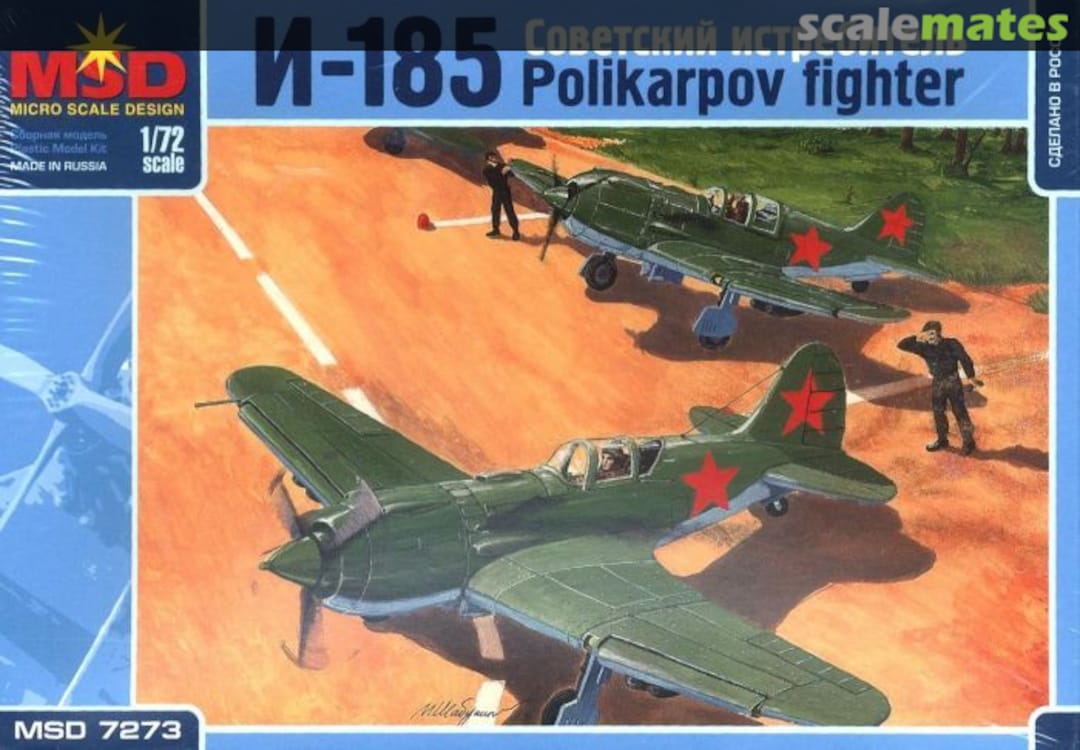 Boxart I-185 Polikarpov fighter 7273 MSD Micro Scale Design