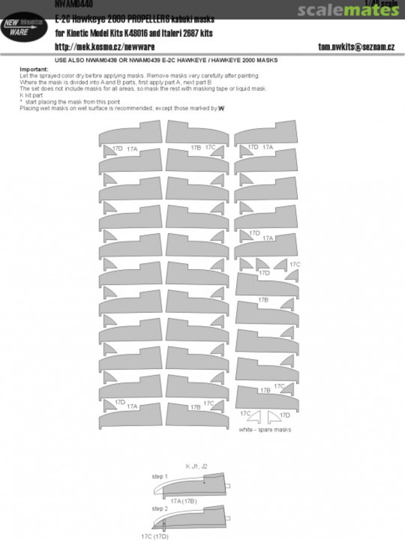 Boxart E-2C Hawkeye 2000 PROPELLERS kabuki masks NWAM0440 New Ware Boxart E-2C Hawkeye 2000 PROPELLERS kabuki masks NWAM0440 New Ware