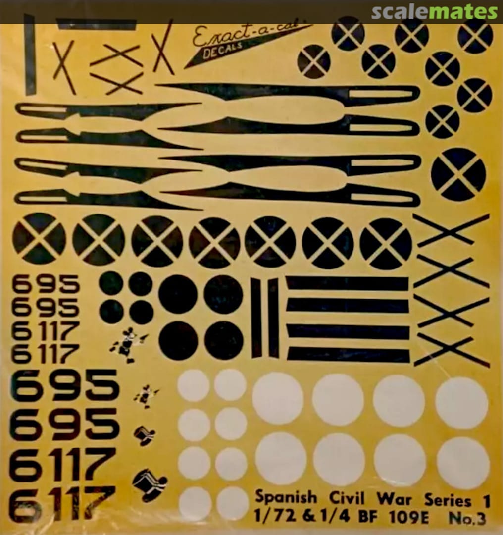 Boxart Messerschmitt Bf 109E-1 Series I No 3 exact-a-cal Boxart Messerschmitt Bf 109E-1 Series I No 3 exact-a-cal