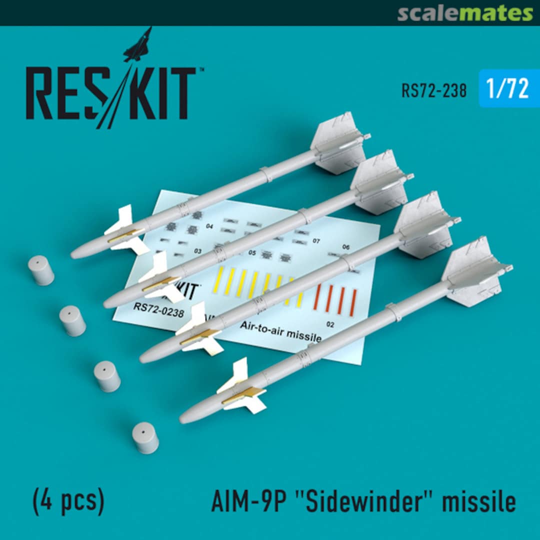 Boxart AIM-9P Sidewinder missile RS72-0238 ResKit Boxart AIM-9P Sidewinder missile RS72-0238 ResKit