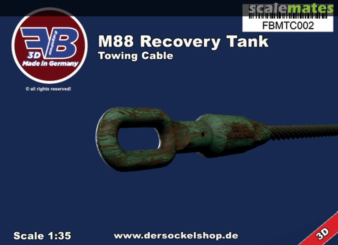 Boxart M88 Recovery Tank; Towing Cables FBMTC002 FB Modelling Boxart M88 Recovery Tank; Towing Cables FBMTC002 FB Modelling