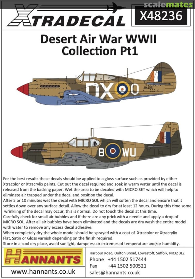 Boxart Desert Air War WWII Collection Pt 1 X48236 Xtradecal Boxart Desert Air War WWII Collection Pt 1 X48236 Xtradecal