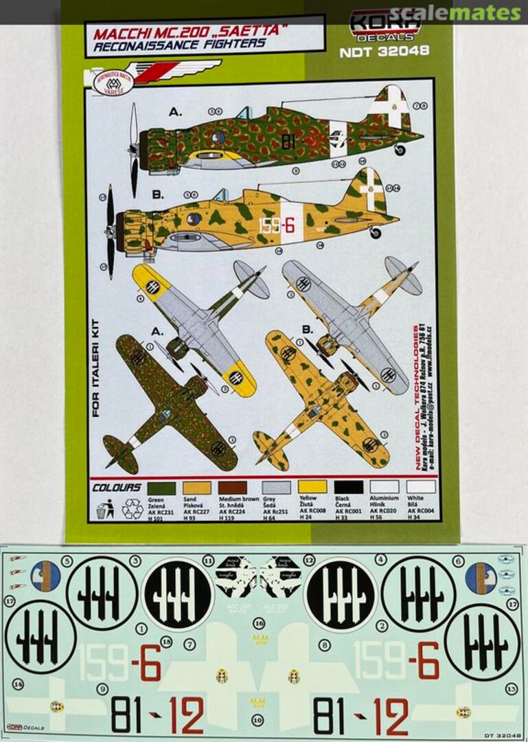 Boxart Macchi MC.200 "Saetta" NDT32048 Kora Models Boxart Macchi MC.200 "Saetta" NDT32048 Kora Models