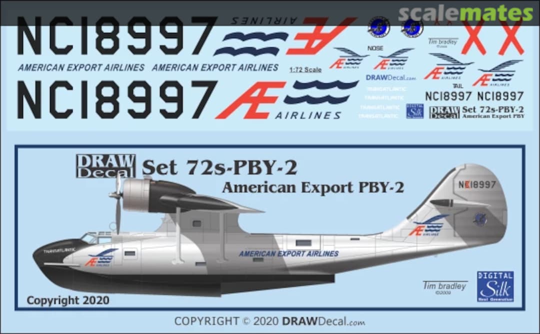 Boxart Consolidated PBY-2 Catalina - American Export Airways 72-PBY-02 Draw Decal