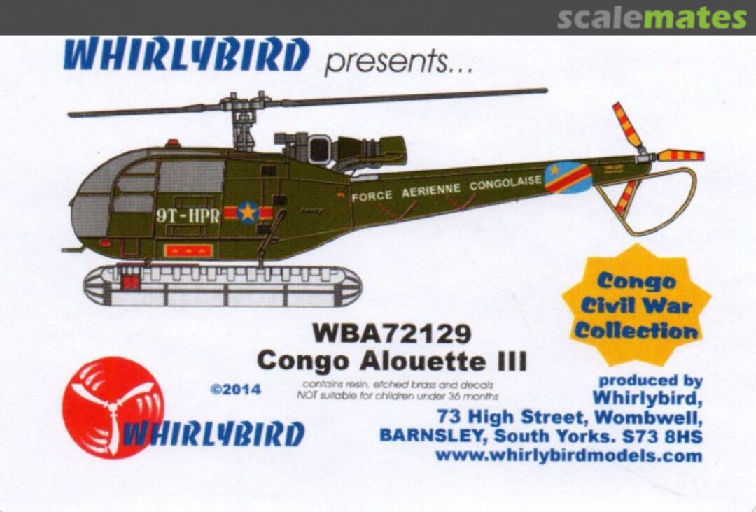 Boxart Congo Alouette III WBA72129 Whirlybird Boxart Congo Alouette III WBA72129 Whirlybird