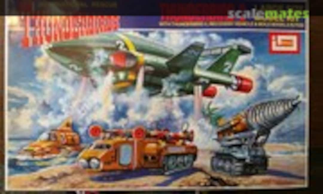 No Thunderbird 2 with Thunderbird 4, Recovery Vehicle &amp; Mole models in Pod (IMAI B-1512)