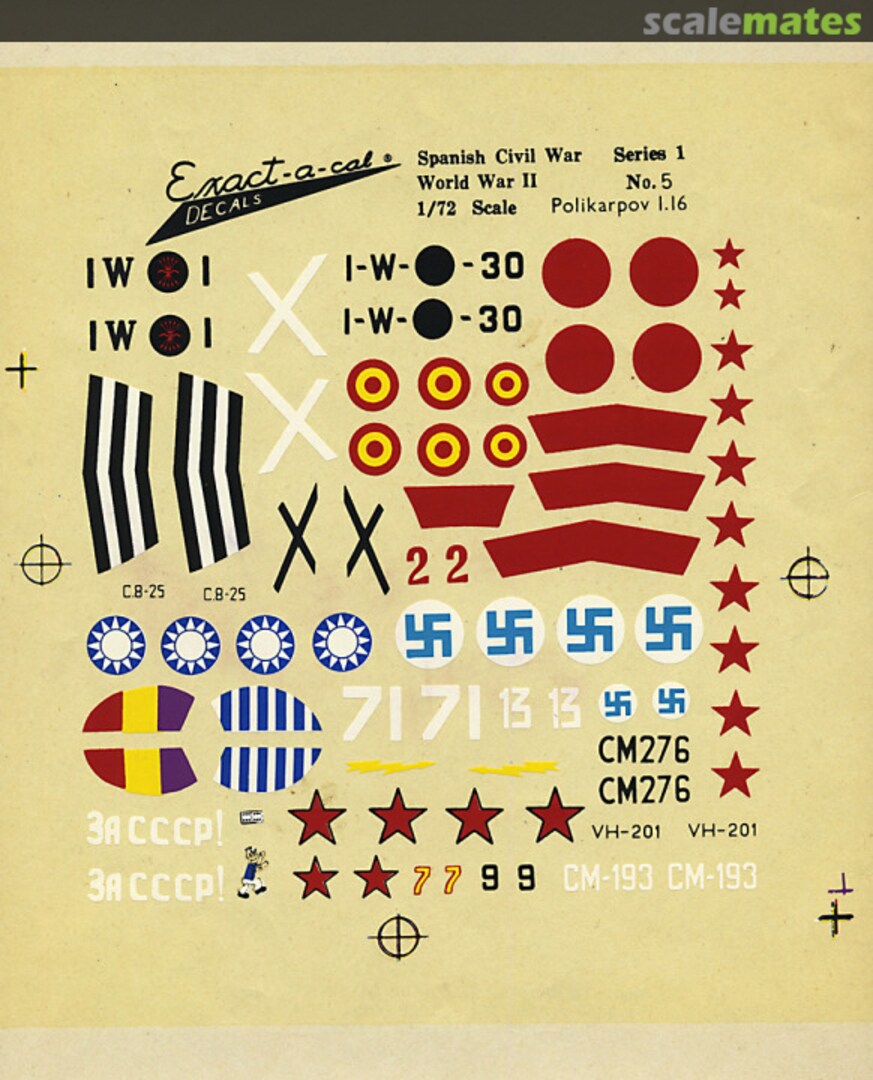 Boxart Polikarpov I-16 Series I No 5 exact-a-cal Boxart Polikarpov I-16 Series I No 5 exact-a-cal