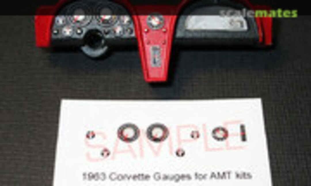 1:25 1963 CORVETTE GAUGE FACES - COUPE AND CONVERTIBLE (Best Model Car Parts )