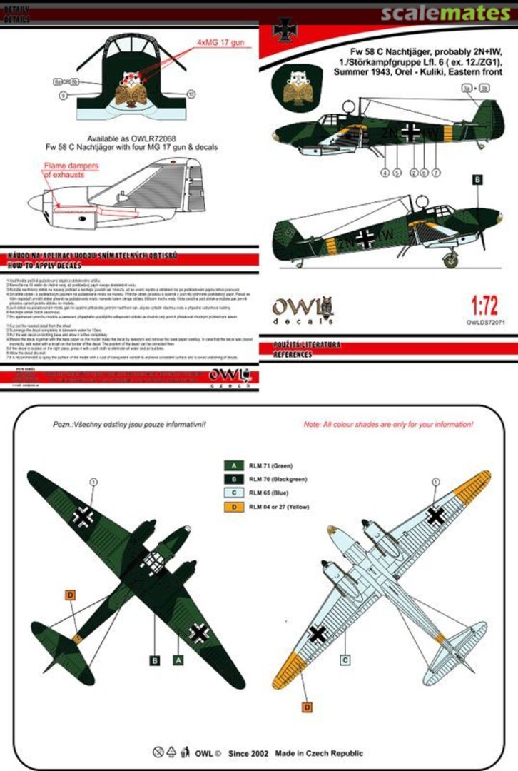 Boxart Fw 58 C Nachtjager, Probably 2N+IW OWLDS72071 OWL