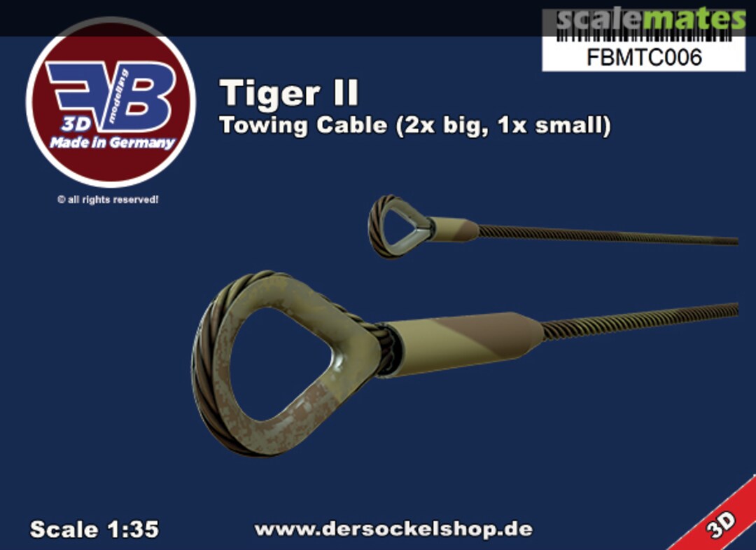 Boxart Tiger II; Towing Cables FBMTC006 FB Modelling Boxart Tiger II; Towing Cables FBMTC006 FB Modelling