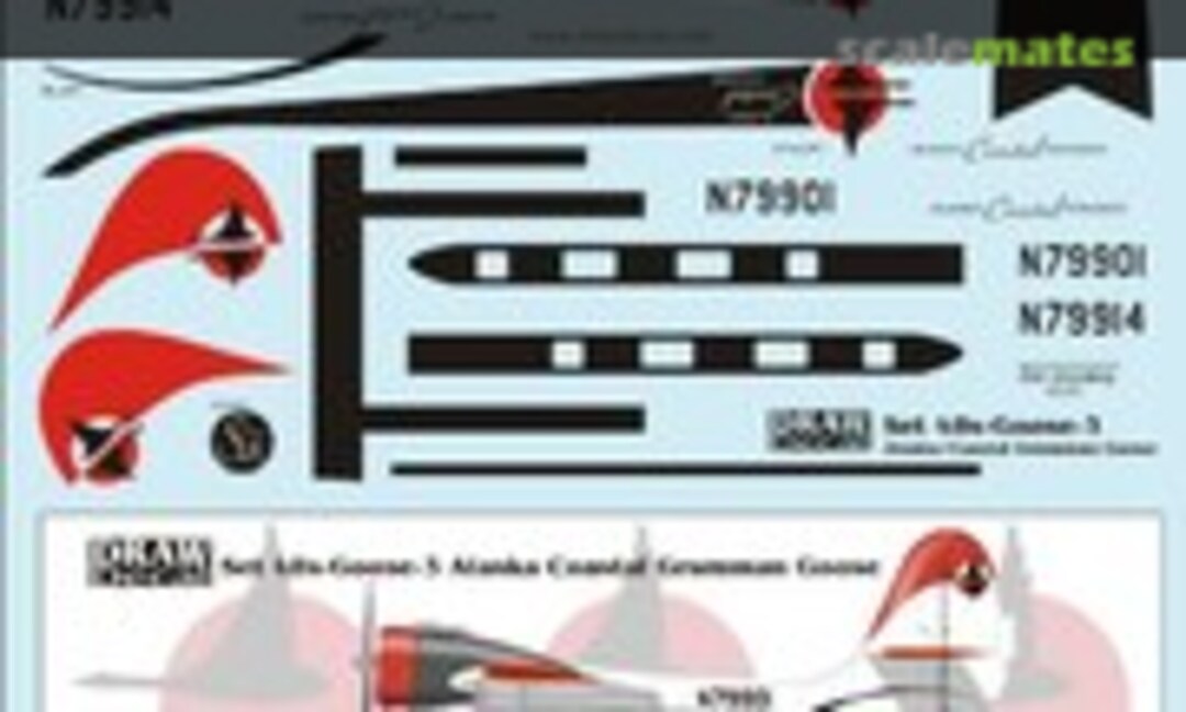 1:48 Alaska Coastal Grumman Goose (Draw Decal 48-Goose-3) 48-Goose-3
