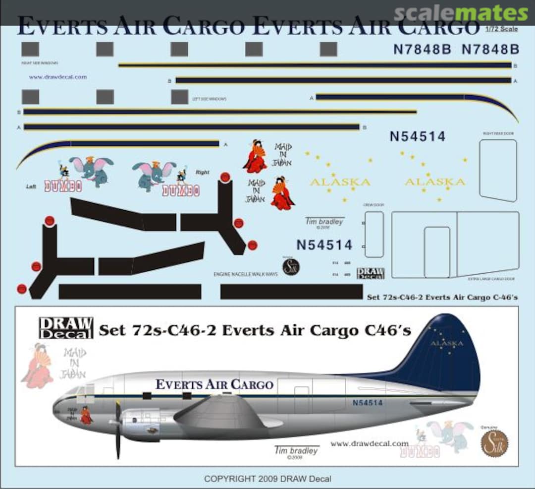Boxart Curtiss-Wright C-46 72-C46-2 Draw Decal Boxart Curtiss-Wright C-46 72-C46-2 Draw Decal