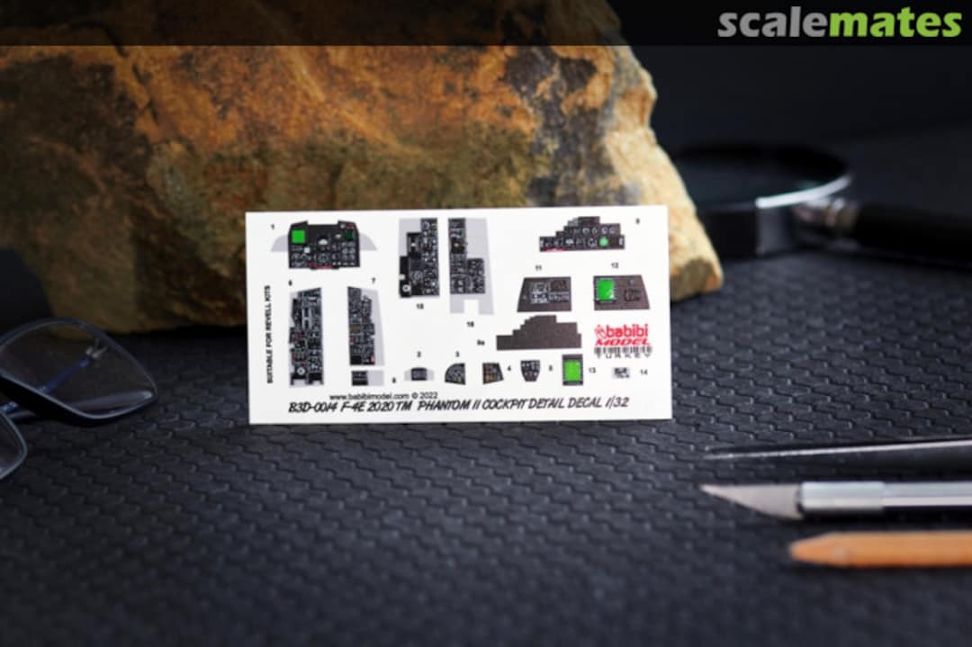 Boxart F-4E Phantom II Terminator 2020 3D Cockpit Decal Set B3D-0014 Babibi model Boxart F-4E Phantom II Terminator 2020 3D Cockpit Decal Set B3D-0014 Babibi model