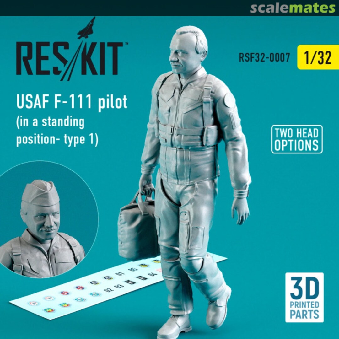 Boxart USAF F-111 pilot (in a standing position- type 1) RSF32-0007 ResKit