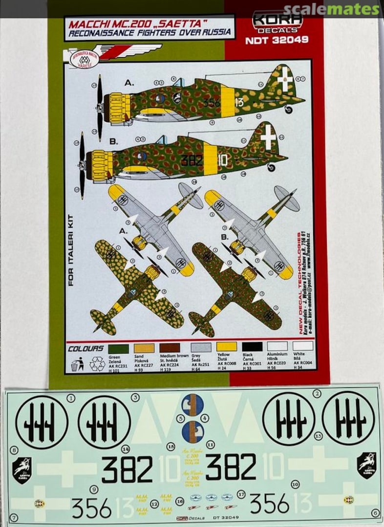 Boxart Macchi MC.200 "Saetta" NDT32049 Kora Models