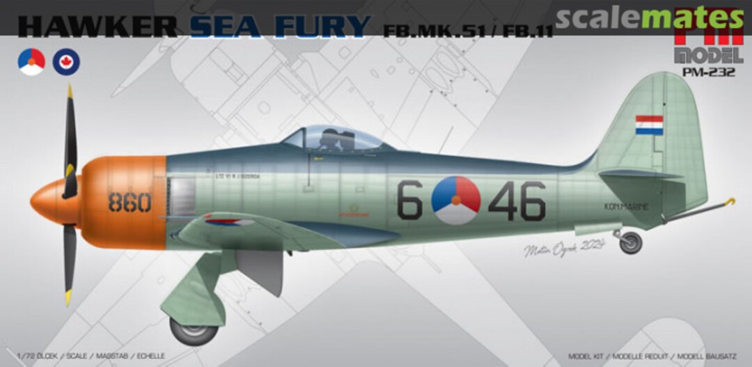 Boxart Hawker Sea Fury FB.Mk.51 / FB.11 PM-232 PM Model