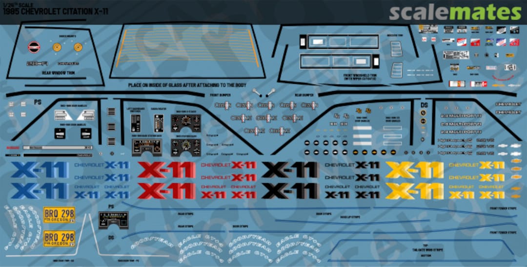 Boxart 1985 Chevrolet Citation II X-11 RKD820 Rays Kits Decals Boxart 1985 Chevrolet Citation II X-11 RKD820 Rays Kits Decals